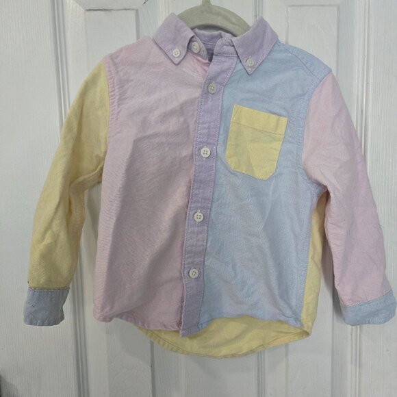 Gymboree Easter Pastel Multi-Color Button Up 2t - Picture 1 of 3